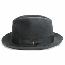 ボルサリーノ borsalino 114549 guanaco グアナコ ショート フェドラハット／フェルトハット (61) ダークグレー 新品 イタリア製_画像3