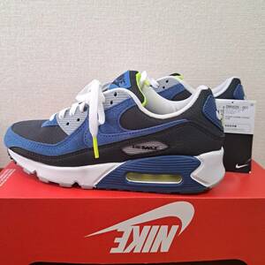 NIKE Air Max 90 24.5cm ナイキ エアーマックス 90 青 ブルー DM0029-001 美中古