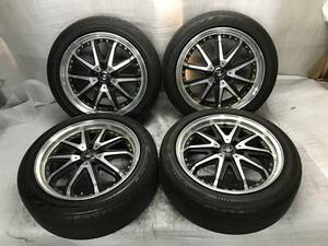 STEINER KYOHO 共豊 シュタイナー アルミホイール 17インチ 17x7J ET 48 PCD 114.3 5H タイヤ 205/50R17 中古 オデッセイ エスティマ ノア