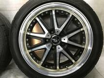 STEINER KYOHO 共豊 シュタイナー アルミホイール 17インチ 17x7J ET 48 PCD 114.3 5H タイヤ 205/50R17 中古 オデッセイ エスティマ ノア_画像3