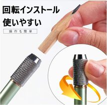 【6本セット】鉛筆延長ホルダー 鉛筆補助軸 鉛筆エクステンダー 延長用 鉛筆キャップ アルミニウム製 校 子供 筆記用具 美術生 デッサン_画像6