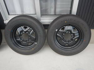 美品 新車外し 4本 JB64 ジムニー 純正 16インチ タイヤ ホイール 175 80 R16 ブリヂストン BRIDGESTONE DUELER H/T 2023年