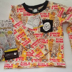 洗えるマスク付き トムとジェリー 長袖Tシャツ 110サイズ