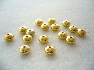 ビーズクラブ ロンデル メタルビーズ 金 ドーナッツ 7mm 50個 メタルビーズ ブレスレット 金具 金属ビーズ パーツ