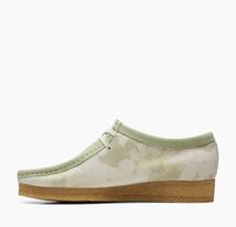 ☆☆ 送料込 23.0cm CLARKS ORIGINALS Wmns Wallabee Green Floral 新品未使用 定価28,600円 クラークス ワラビー クレープソール ☆☆_画像6