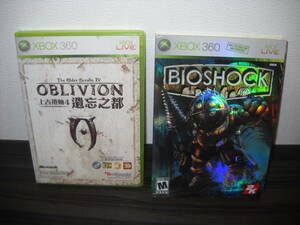 ■当店限定 XBOX360(海外版)ソフトセット■ 【OBLIVION 上古捲軸4 遺忘之都・BIOSHOCK】《(海外版)RPG系詰め合わせ》 合計 ２本