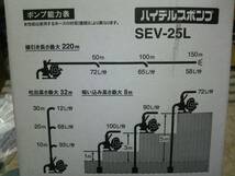 新品 送料0 エンジンポンプ 1インチ ハイデルスポンプ SEV-25L 工進 2スト 吐出口径25mm メーカー保証2024年10月迄 灌水 排水 散水 ポンプ_画像3
