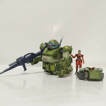 waveプラモデル　1/35 スコープドッグ　PS版　完成品　パラシュートザック　キリコ付き_画像7