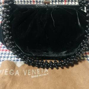  rare Vintage Bottega Veneta party bag velour bulrush .