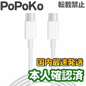 1メートル USB-C & USB-C ケーブル 100W急速充電 PD対応 Cタイプコード 