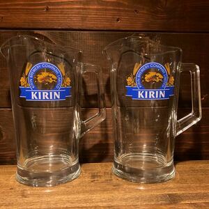 【送料無料】1.2L KIRIN キリンビールピッチャー ジャグ ジョッキ 昭和レトロ 業務用のしっかりガラス製