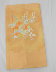 （62）名古屋帯　未使用　unused　リサイクル　着物　SILK 正絹　仕立て済み　Japanese Kimono belt Place Mat 敷物　テーブルマット