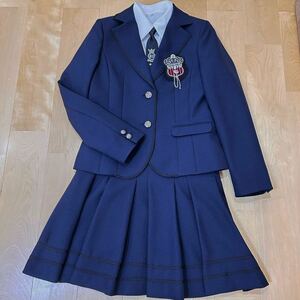  graduation ceremony suit elementary school student 160A size navy blue jacket pleated skirt necktie woman formal 5 point set 