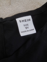 ■USED■SHEIN■モノトーンドレス■白いリボン■８歳■１３０ｃｍ位■_画像4