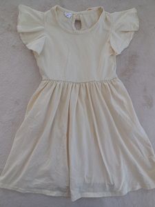 ■enchante　petit■クリームイエロー■半袖ワンピース■サイズ１２０■