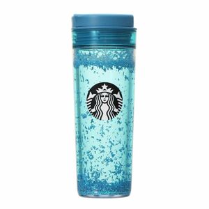 スターバックス ウォーターインタンブラーブルーグリッター473ml