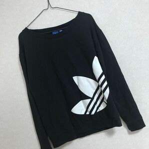 【adidasoriginals】 カットソー フロントロゴ トレフォイル ブラック