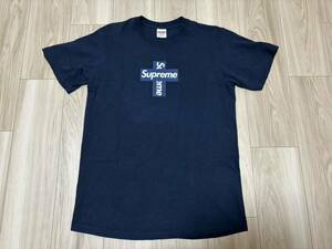 【期間限定で大幅値下げ】送料185円 Supreme Cross Box Logo Tee Navy 20FW S シュプリーム クロス ボックス ロゴ Tシャツ ネイビー 紺