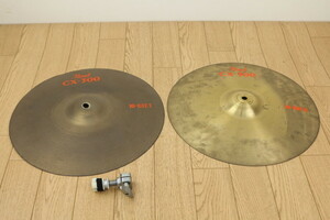 【パール】（pearl CX-300 HI-HAT）ハイハットシンバル TOP BOTTOM　355mm　管ざ9348