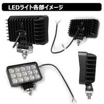 0606-60w led作業灯 60w 投光器 12v24v 集魚灯 LED投光器 ワークライト バックランプ 除雪機 トラック 船 デッキライトライト フォグランプ_画像4