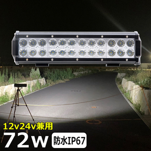 jg933 LEDワークライト 作業灯 72W 12v24v バックランプ デッキライト サーチライト 防水 路肩灯 補助灯 タイヤ灯 led船舶 投光器 集魚灯