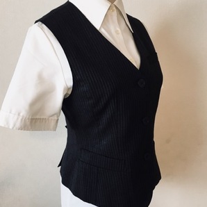 ※Bランク※【中古】SUNPEXST_19号ベスト（ストライプ）VE-301/サンペックスイスト/かわいいOL制服/おしゃれ会社事務服の画像5