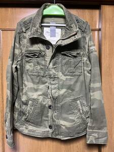 Abercrombie&Fitch アバクロンビー&フィッチ ミリタリージャケット 迷彩 カモフラ ユーズド加工 アバクロ L 新品 未使用