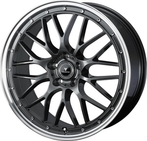 NOVARIS ホイール ASSET M1 GUN-META/RIM POLISH 18インチ×7.5J ＋53 5H114.3 入数：1台分(4本) 41074