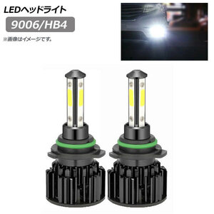 AP LEDヘッドライト ブラック 9006/HB4 10000LM 12V/24V 100W 6500K AP-LB315-BK 入数：1セット(左右)
