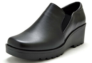新品 レディース厚底シューズ 6103 黒 24.5cm レディース 厚底靴 レディースウエッジシューズ ウエッジソール 厚底 ニューペペ 婦人靴