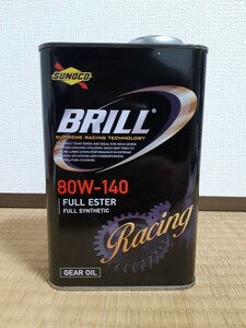 スノコ BRILL 80W-140 ギアオイル 1L フルエステル 全合成油 デフオイル SUNOCO ブリル 80W140 80W 140 新品未開封