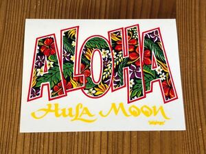 デッドストック 廃番品 フラ Hula ALOHA ステッカー ムーンアイズ hawaii ハワイ mooneyes シール デカール 12cm×9cm アロハ