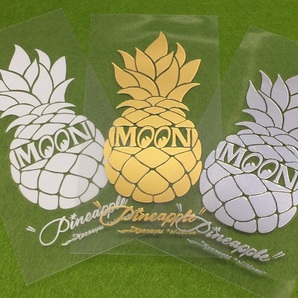 パイナップル Pineapple 抜き ステッカー mooneyes デカール シール ムーンアイズ ゴールド 金 抜きデカール 抜きステッカー hawaii ハワイの画像3