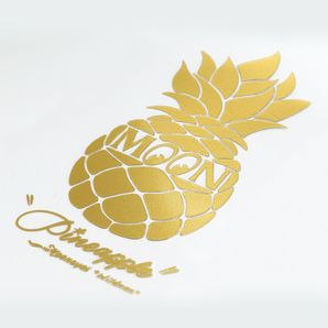 パイナップル Pineapple 抜き ステッカー mooneyes デカール シール ムーンアイズ ゴールド 金 抜きデカール 抜きステッカー hawaii ハワイの画像1