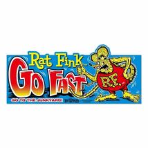 Rat Fink バンパー ステッカー Go Fast MOONEYES ムーンアイズ 好きの方にも シール デカール ラットフィンク ゴー ファスト ブルー 青_画像4