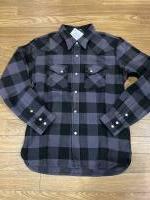 THE FLAT HEAD FN-SNW-101L BLOCK FLANNELウエスタンSHIRT グレー/ブラック 42サイズ