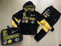 ◆新品◆24karats セットアップスウェットジャージ Sサイズ ブラック×イエロー EXILE 3代目JSB GENERATIONS_画像1