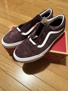 未使用品 バンズ VANS オールドスクール OLD SKOOL オール ピッグ スウェード Pig Suede 撥水加工 レザー 本革 ブラウン 茶 US11 29cm