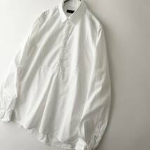 【美品】KNOTT -GALERIE VIE- size/0 (h) 日本製 ノット ギャルリー ヴィー プルオーバーシャツ 長袖 ホワイト 白 shirt JAPAN_画像9
