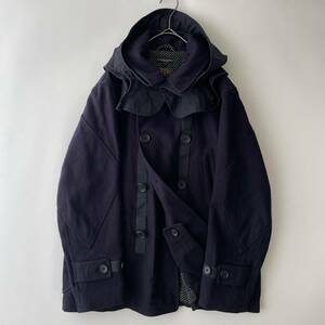 美品 ENGINEERED GARMENTS × BEAMS PLUS size/S (td) フーデッドPコート メルトンジャケット エンジニアードガーメンツ USA製 coat jacket