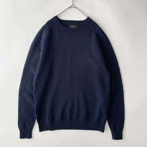 BEAMS PLUS size/L (hd) ビームスプラス ウールニットセーター ネイビー 紺 無地 BEAMS+ JAPAN knit