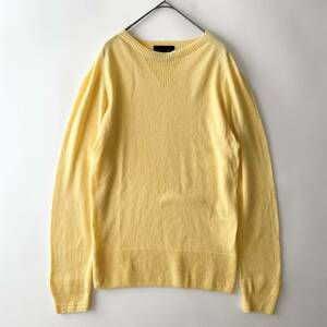 HAVERSACK size/M (h) ハバーサック ニットセーター コットンナイロン イエロー 日本製 JAPAN sweater