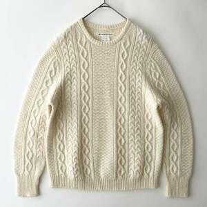 EEL -Danro ni Inu- size/S (hd) イール ケーブルニット ウールセーター フィッシャーマン クリーム ホワイト JAPAN knit sweater