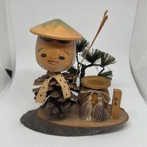 昭和レトロ 松ぼっくり こけし お土産