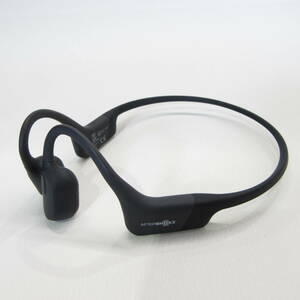 T8849☆SHOKZ ショックス (旧 Aftershokz) 骨伝導 ワイヤレスイヤホン AEROPEX AS800 コズミックブラック 動作確認済み＆初期化済み 中古品