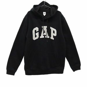 ギャップ ワッペン スウェットパーカー M ブラック GAP プルオーバー トレーナー ロゴ メンズ 231028