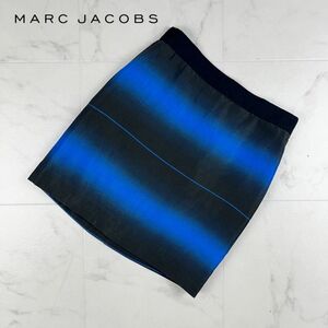 Marc by Marc Jacobs マークバイマークジェイコブス グラデーションカラー タイトスカート 裏地あり レディース 黒青 サイズ0*HC500