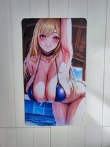 【1円スタート】D200 プレイマット オリジナル 金髪ビッチ系女子 変態巨乳 マイクロビキニ マウスパッド タペストリー ラバーマット 高品質_画像2