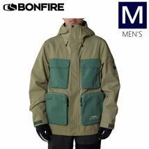 ● BONFIRE PITCH SHELL JACKET BEIGE Mサイズ ボンファイヤ スノボウェア スノーボード ジャケット メンズ 23-24 日本正規品_画像1