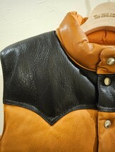 THE REAL McCOY'S DOWN VEST JOE McCOY リアルマッコイ ダウンベスト36 MJ9145 ブラウン×キャメル 美品 希少_画像5